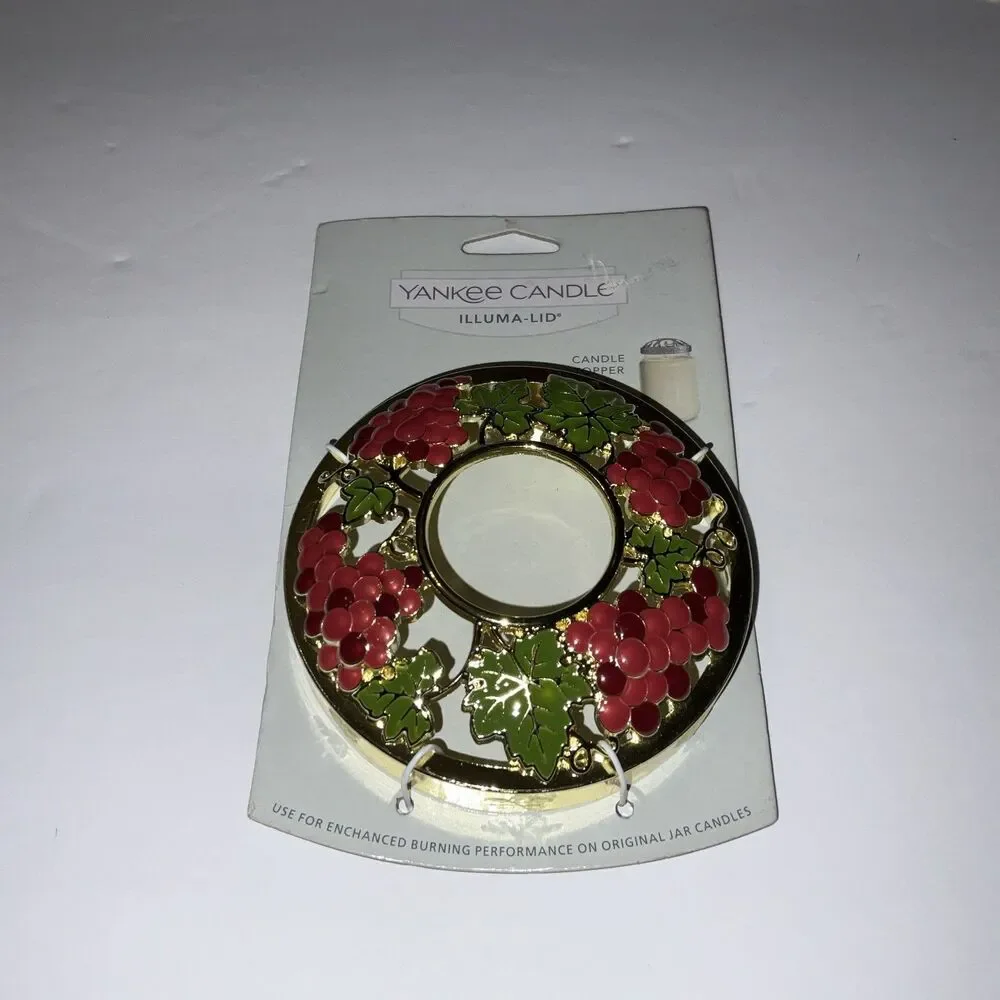 YANKEE CANDLE Illuma Lid Grapes Leaves Vineyard Vines New Wine